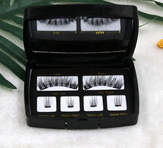 Faux cils magnétiques naturels réutilisables
